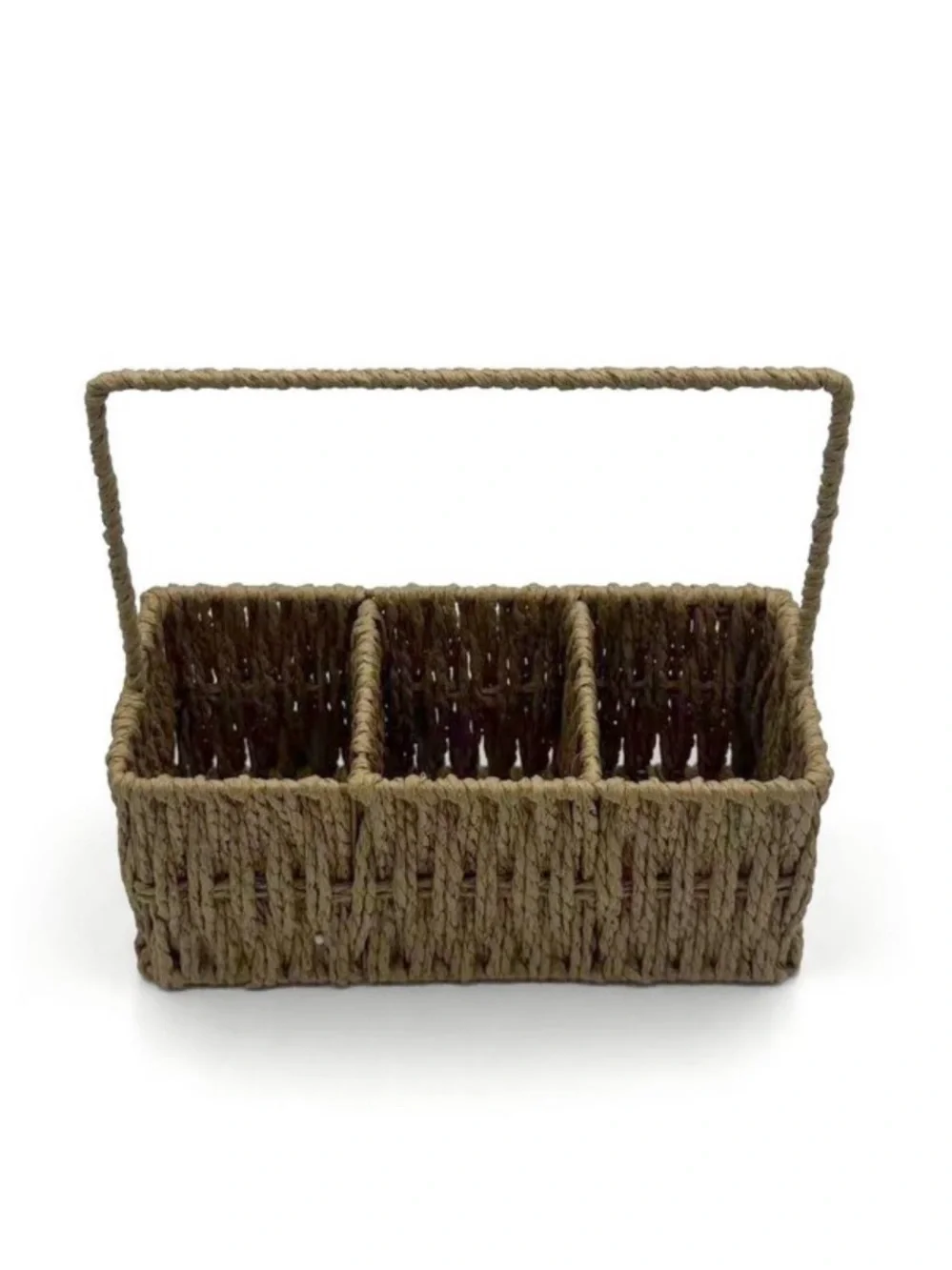 Natural Divided Caddy/ Basket with Handle, Target Bullseye Playground 2026